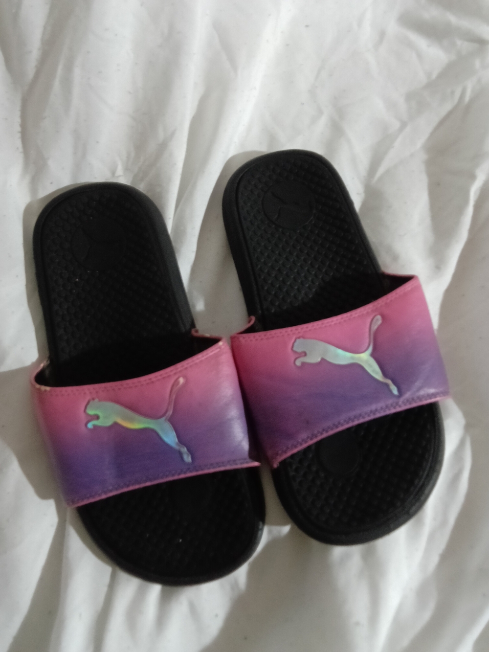 Puma Kids' Pink & Purple Slide Sandals